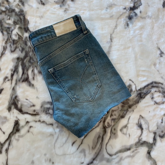 Light wash high waisted Calvin Klein shorts